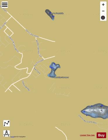 Lac Chemin depth contour Map - i-Boating App