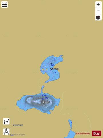 Amas Lac / Lac Princesse depth contour Map - i-Boating App