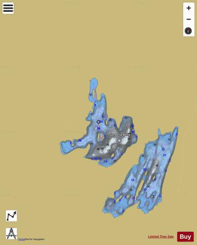 BELLE LAC DE LA depth contour Map - i-Boating App