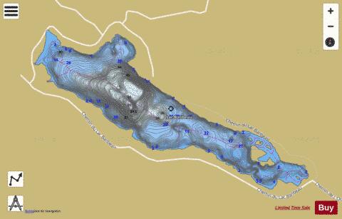 Baribeau Lac depth contour Map - i-Boating App