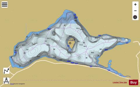 Bazile Lac depth contour Map - i-Boating App