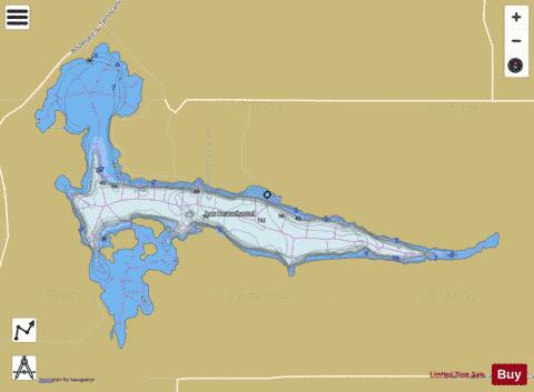 Beauchastel Lac depth contour Map - i-Boating App