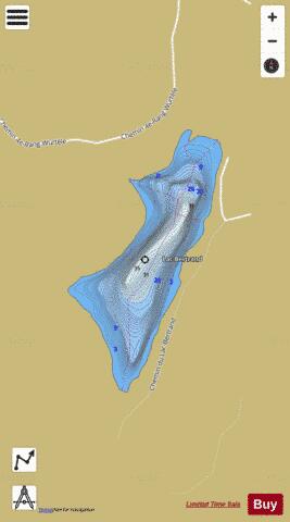 Bertrand Lac depth contour Map - i-Boating App