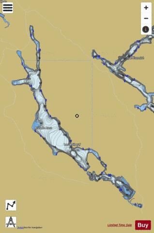Brebeuf Lac depth contour Map - i-Boating App