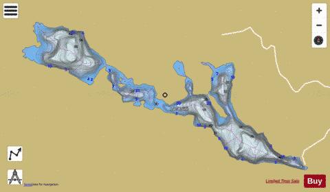 Brule Lac depth contour Map - i-Boating App