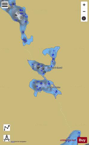 Chutes Lac Des depth contour Map - i-Boating App