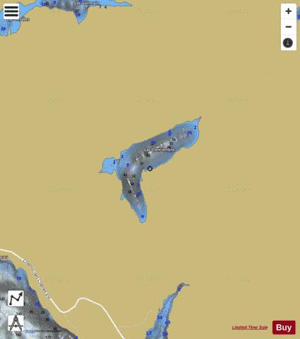 Concombre Lac depth contour Map - i-Boating App