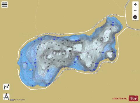 David Lac depth contour Map - i-Boating App