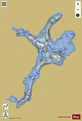 Lac Duchastel depth contour Map - i-Boating App