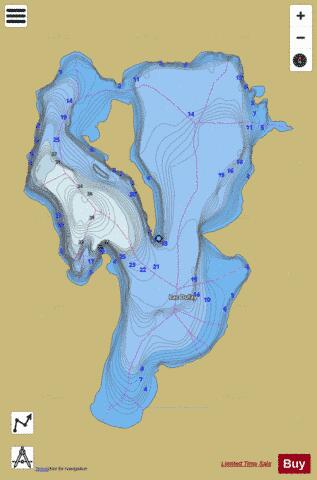 Dufay Lac depth contour Map - i-Boating App