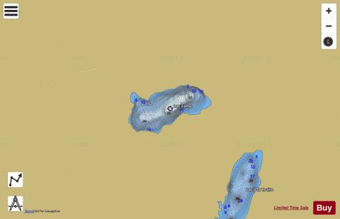 Fame Lac depth contour Map - i-Boating App