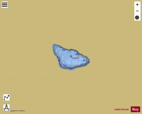 Foot Lac depth contour Map - i-Boating App