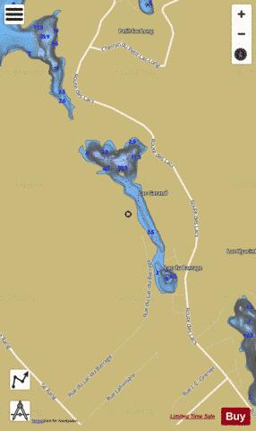 Garand Lac depth contour Map - i-Boating App