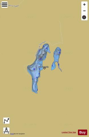 Germain Lac depth contour Map - i-Boating App