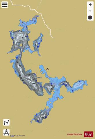 Gorgotton Lac depth contour Map - i-Boating App