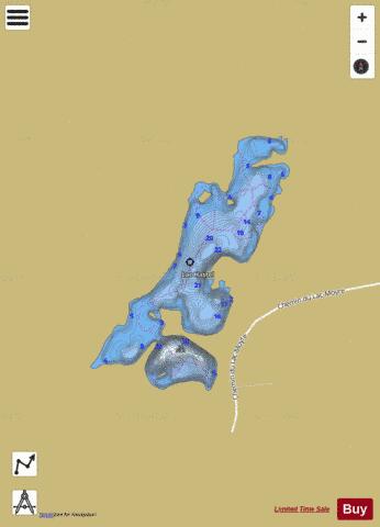 HASTEL LAC depth contour Map - i-Boating App