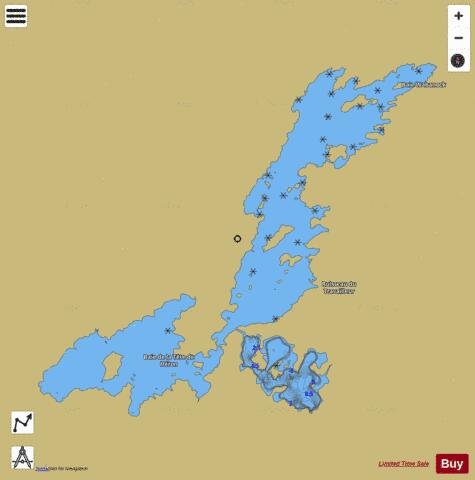 Kapunapotagen Lac depth contour Map - i-Boating App
