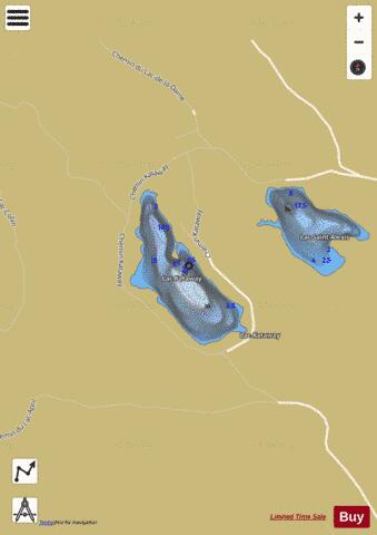 Kataway Lac depth contour Map - i-Boating App