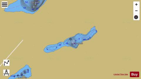 Labonte Lac A depth contour Map - i-Boating App