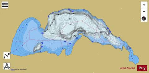 Labrecque Lac depth contour Map - i-Boating App