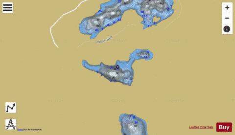 Lac Black depth contour Map - i-Boating App