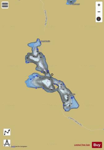 Lac Green depth contour Map - i-Boating App