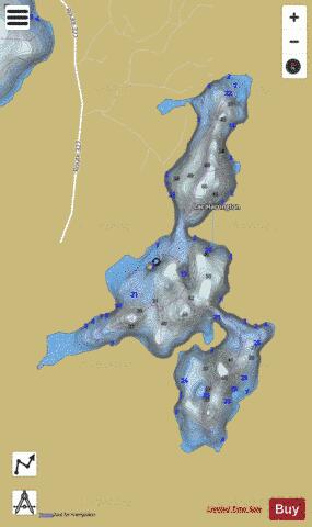 Lac Harrington depth contour Map - i-Boating App