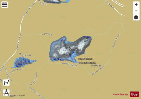 Lac La Fontaine depth contour Map - i-Boating App