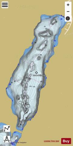 Lac La Minerve depth contour Map - i-Boating App