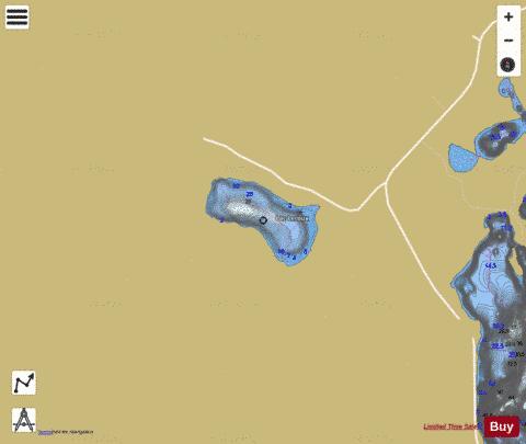 Lac Leroux depth contour Map - i-Boating App