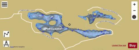 Lac Nantel depth contour Map - i-Boating App