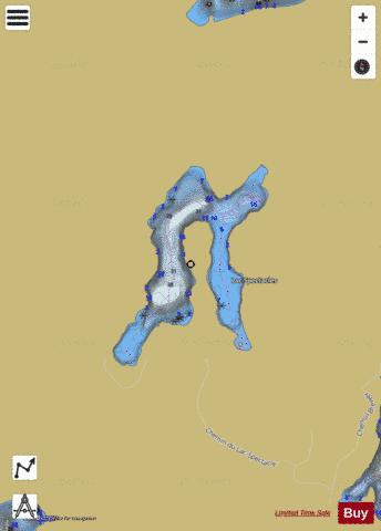 Lac Spectacles depth contour Map - i-Boating App