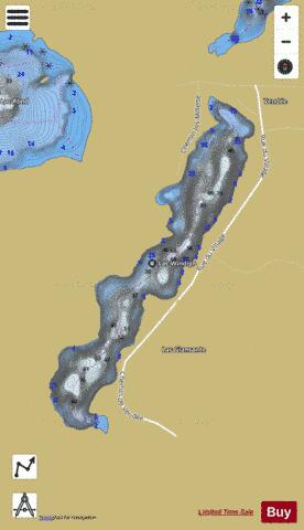 Lac Windigo depth contour Map - i-Boating App