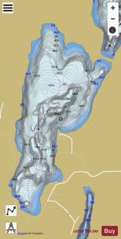 Lac Aux Castors depth contour Map - i-Boating App
