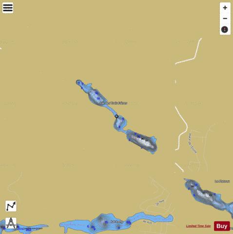 Lac Des Trois Fr Res depth contour Map - i-Boating App