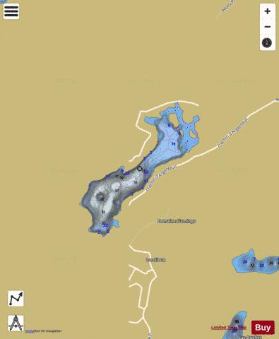 Lac Du Coeur depth contour Map - i-Boating App