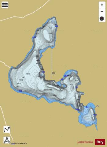 Laval Lac depth contour Map - i-Boating App
