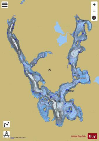 Legare Lac depth contour Map - i-Boating App