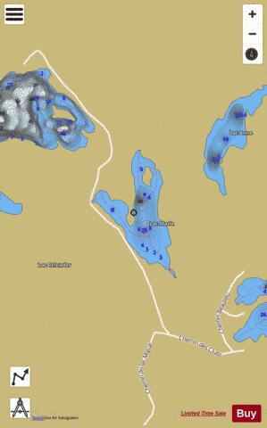 Marie Lac depth contour Map - i-Boating App