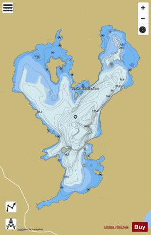 Matchi Manitou Lac depth contour Map - i-Boating App
