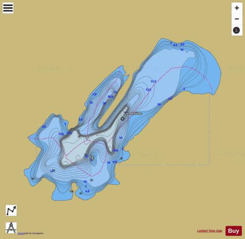 Mezieres Lac depth contour Map - i-Boating App
