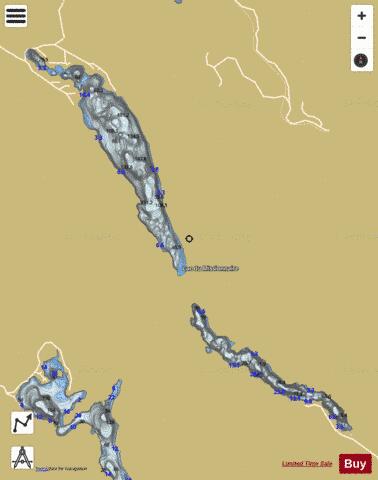 Missionnaire Lac Du depth contour Map - i-Boating App