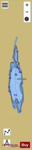 Panet Lac depth contour Map - i-Boating App