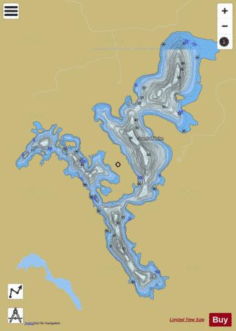 Lac Lapeche depth contour Map - i-Boating App