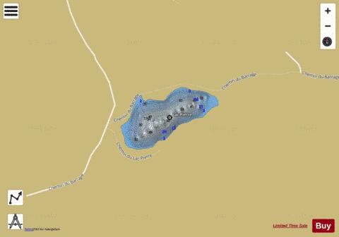 Pierre Lac depth contour Map - i-Boating App