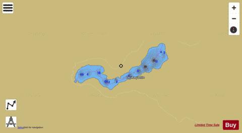 Raquette Lac depth contour Map - i-Boating App