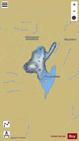Sittelles Lac Des depth contour Map - i-Boating App