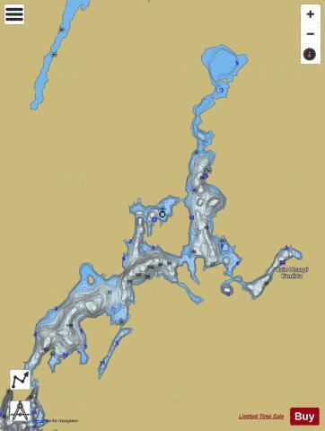 Lac Tourbis depth contour Map - i-Boating App