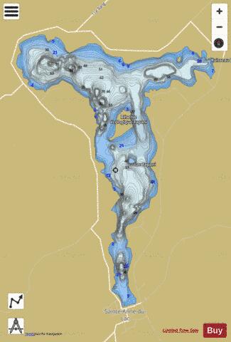 Tapani Lac depth contour Map - i-Boating App