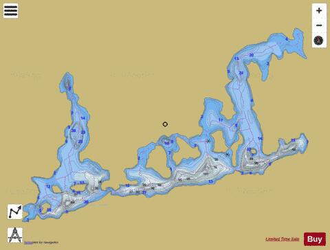 Terrasses Lac Des depth contour Map - i-Boating App